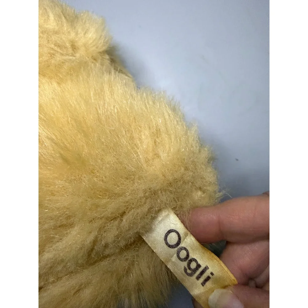 Vintage Russ Berrie Oogli Owl Plush Tan Fuzzy Bird Stuffed Animal 487 Korea